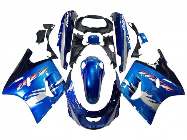 1993-2003 Blue Silver Black Kawasaki ZZR1100 Motorcycle Fairings