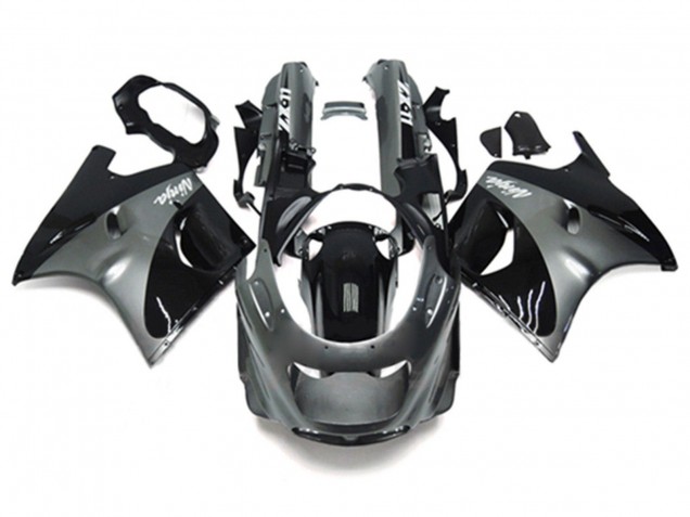 1993-2003 Grey Black Ninja Kawasaki ZZR1100 Motorcycle Fairings