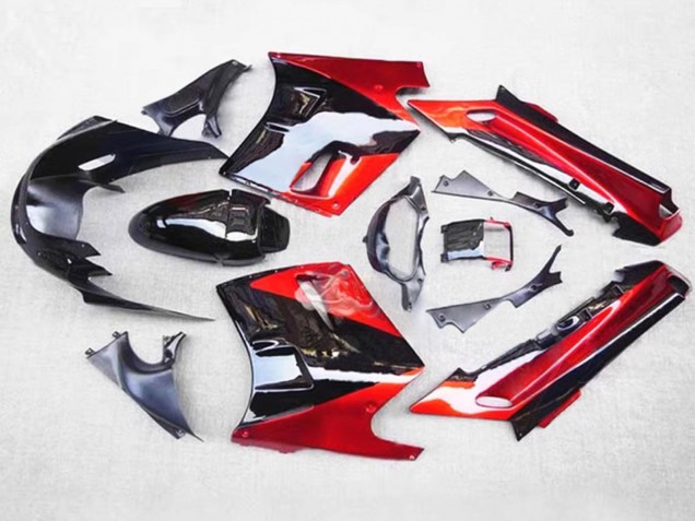 1993-2003 Red Black Kawasaki ZZR1100 Motorcycle Fairings