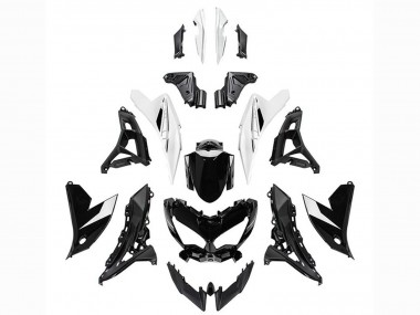 2022-2025 Glossy Black White Kawasaki Versys 650 Motorcycle Fairings