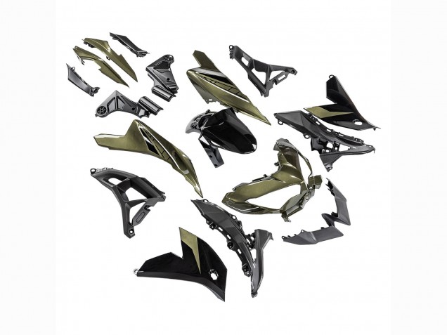 2022-2025 Dark Green Black Kawasaki Versys 650 Motorcycle Fairings