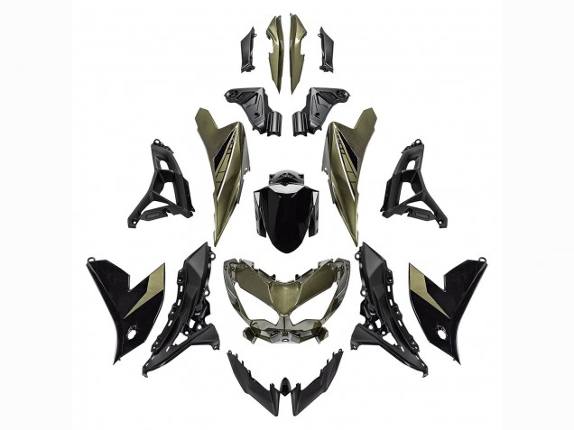 2022-2025 Dark Green Black Kawasaki Versys 650 Motorcycle Fairings