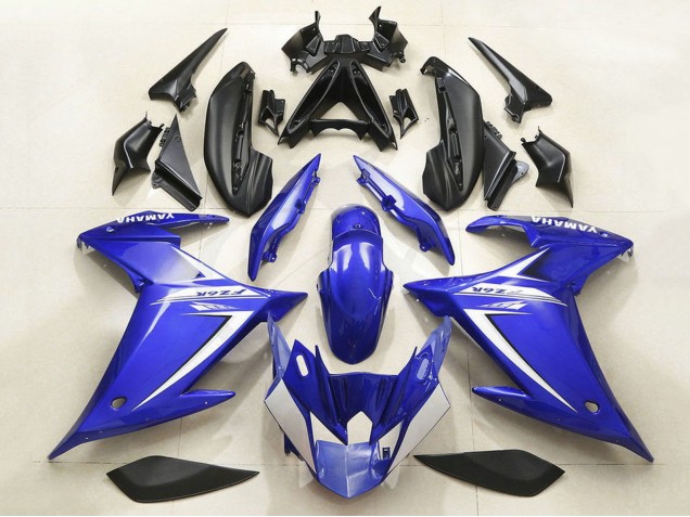 2009-2015 Blue White Yamaha FZ6R Motorcycle Fairing