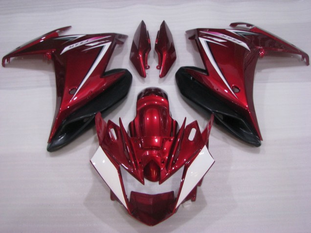 2009-2015 Red White Black Yamaha FZ6R Motorcycle Fairings