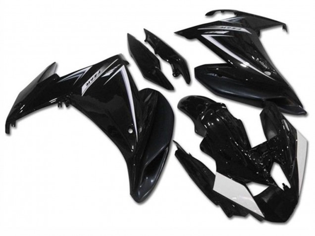 2009-2015 Glossy Black White Yamaha FZ6R Motorcycle Fairings