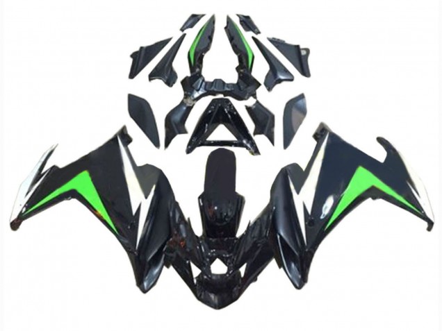 2009-2015 Black White Green Yamaha FZ6R Motorcycle Fairings