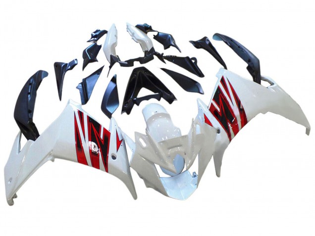 2009-2015 White Red Yamaha FZ6R Motorcycle Fairings