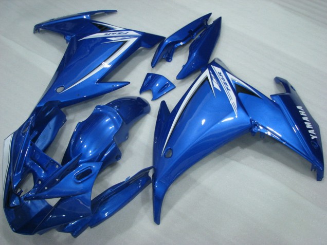2009-2015 Blue White Yamaha FZ6R Motorcycle Fairings