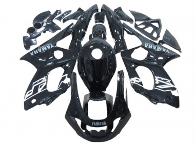 1996-2007 Glossy Black White Yamaha YZF600R Thundercat Motorcycle Fairings