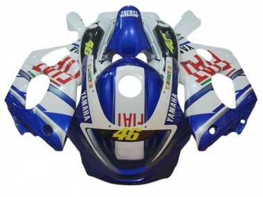 1996-2007 White Blue Red Fiat 46 Yamaha YZF600R Thundercat Motorcycle Fairings