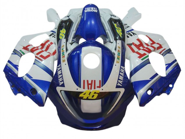 1996-2007 White Blue Red Fiat 46 Yamaha YZF600R Thundercat Motorcycle Fairings