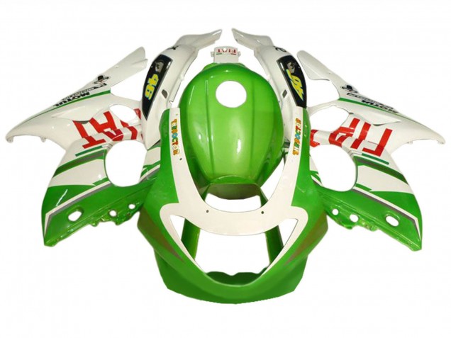 1996-2007 White Green Fiat Yamaha YZF600R Thundercat Motorcycle Fairings