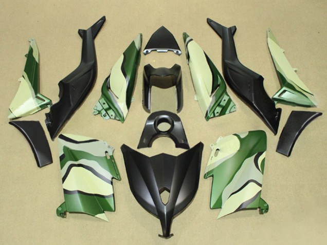 2012-2014 Matte Black Green Light Yellow Yamaha TMAX530 Motorcycle Fairings