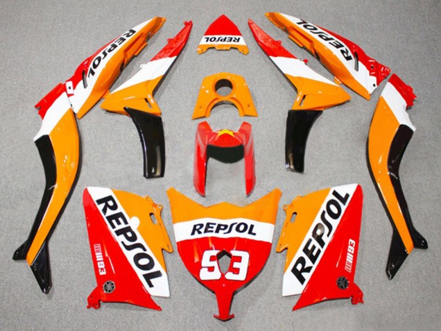 2012-2014 Red Orange White Repsol 93 Yamaha TMAX530 Motorcycle Fairings