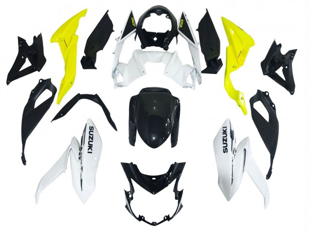 2017-2022 White Yellow Suzuki GSX-S 750 Motorcycle Fairings