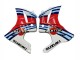 2003-2013 White Red Blue Martini Suzuki SV650 Motorcycle Fairings