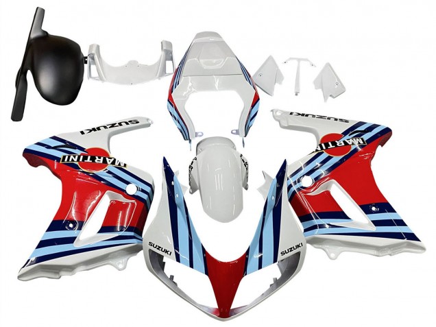 2003-2013 White Red Blue Martini Suzuki SV650 Motorcycle Fairings