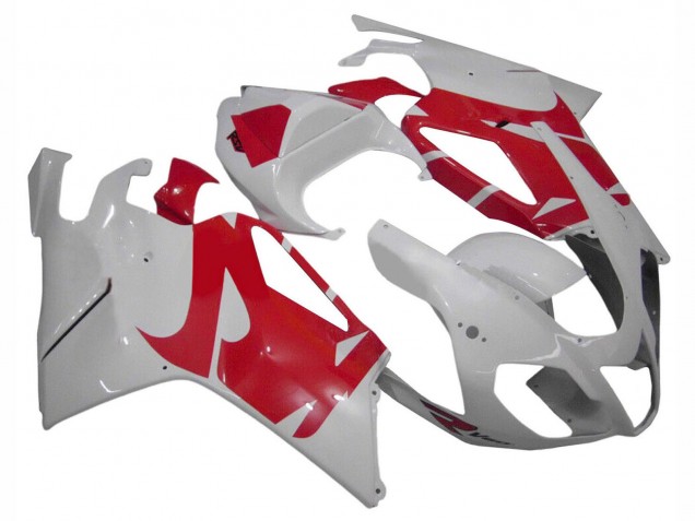 2003-2006 White Red Aprilia RSV1000 Motorcycle Fairings