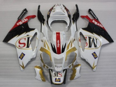 2003-2006 White Gold Red Black Aprilia RSV1000 Motorcycle Fairings