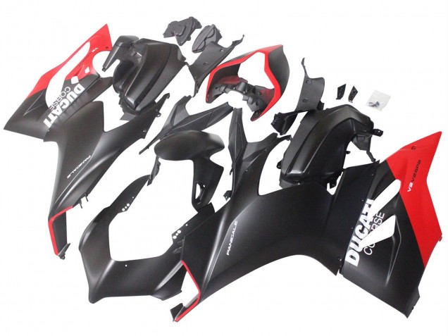 2020-2024 Red Matte Black Corse Ducati Panigale V2 Motorcycle Fairings