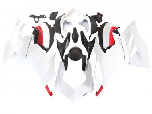 2020-2024 White Red Matte Black Ducati Panigale V2 Motorcycle Fairings