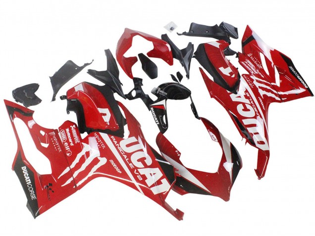 2020-2024 Red Glossy Black Monster Corse Ducati Panigale V2 Motorcycle Fairings