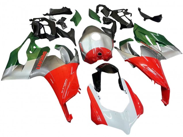 2020-2024 Silver Red Green Ducati Panigale V2 Motorcycle Fairings