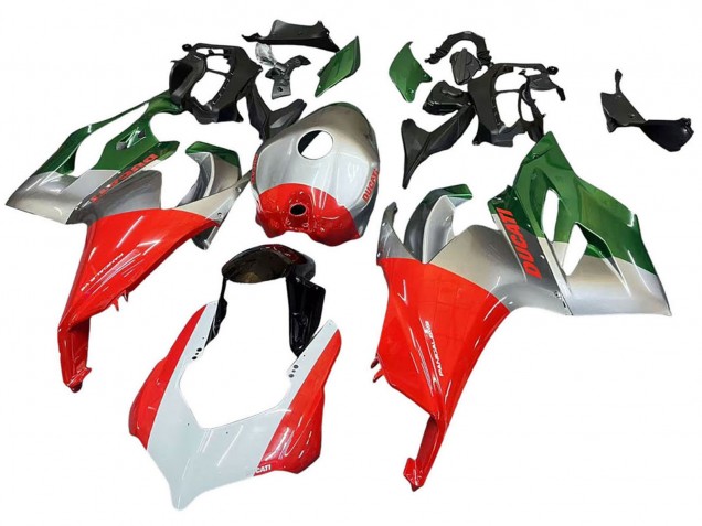 2020-2024 Silver Red Green Ducati Panigale V2 Motorcycle Fairings