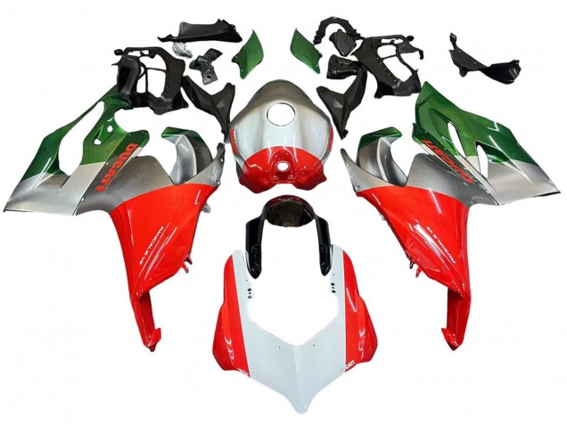 2020-2024 Silver Red Green Ducati Panigale V2 Motorcycle Fairings