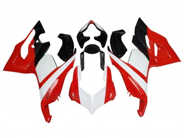 2020-2024 White Red Glossy Black Ducati Panigale V2 Motorcycle Fairing