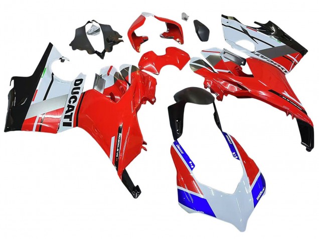 2018-2019 White Silver Red Glossy Black Ducati Panigale V4 V4S Motorcycle Fairings