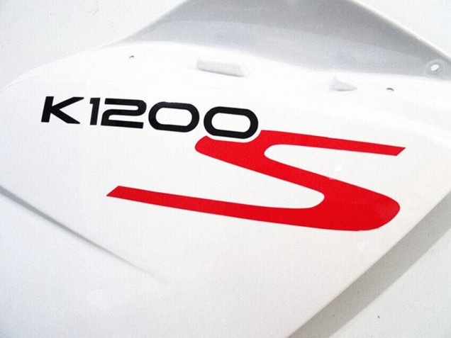 2005-2010 White Glossy Black BMW K1200S Motorcycle Fairings