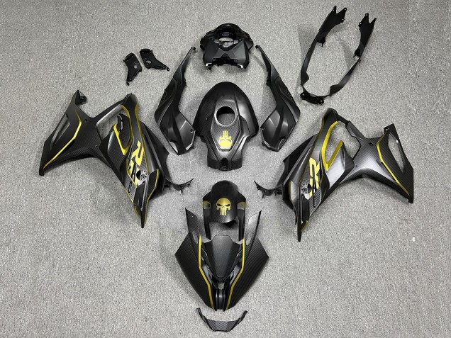 2023-2024 Gold Black Carbon Fiber BMW S1000RR Motorcycle Fairings