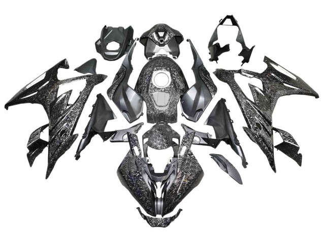 2023-2024 Black Forged Carbon Fiber BMW S1000RR Motorcycle Fairings