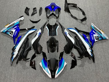 2023-2024 White Blue Matte Black Motul BMW S1000RR Motorcycle Fairings