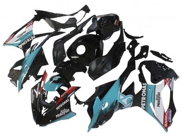 2023-2024 Light Blue Matte Black Petronas BMW S1000RR Motorcycle Fairings