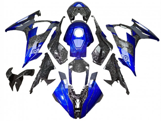 2019-2022 Blue Forged Carbon Fiber BMW S1000RR Motorcycle Fairings