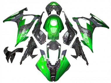 2019-2022 Green Forged Carbon Fiber BMW S1000RR Motorcycle Fairings