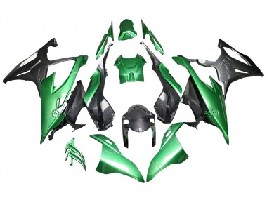 2019-2022 Glossy Black Green Carbon Fiber BMW S1000RR Motorcycle Fairings