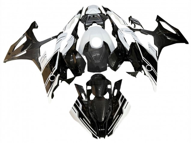 2019-2022 Glossy Black White BMW S1000RR Motorcycle Fairings