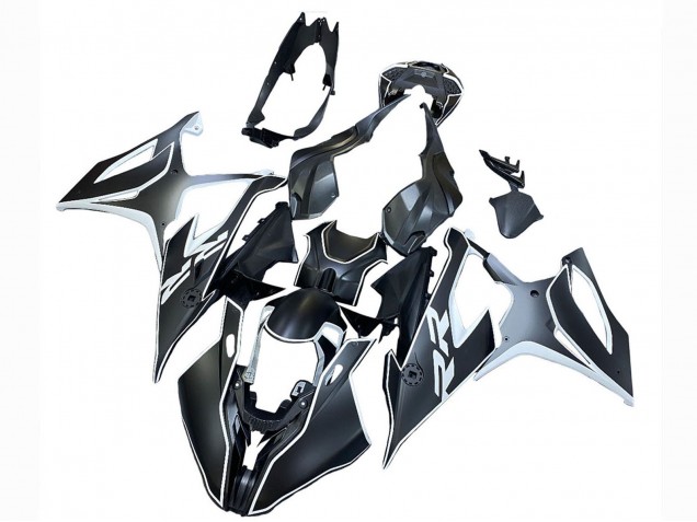 2019-2022 Black White BMW S1000RR Motorcycle Fairings
