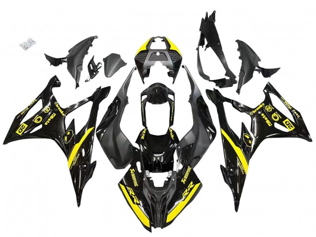 2019-2022 Glossy Black Yellow BMW S1000RR Motorcycle Fairings