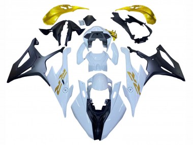 2019-2022 White Gold BMW S1000RR Motorcycle Fairings