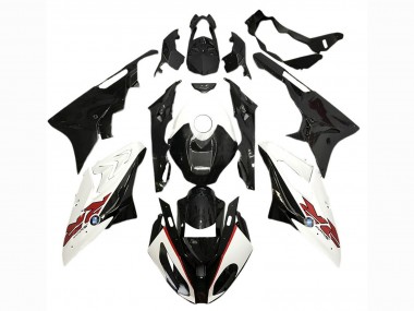 2017-2018 White Glossy Black BMW S1000RR Motorcycle Fairings