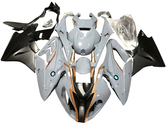2017-2018 Nardo Grey Matte Black BMW S1000RR Motorcycle Fairings