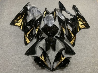 2015-2016 Glossy Black Gold BMW S1000RR Motorcycle Fairings