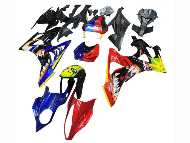2009-2014 Red Blue Yellow Shark BMW S1000RR Motorcycle Fairings