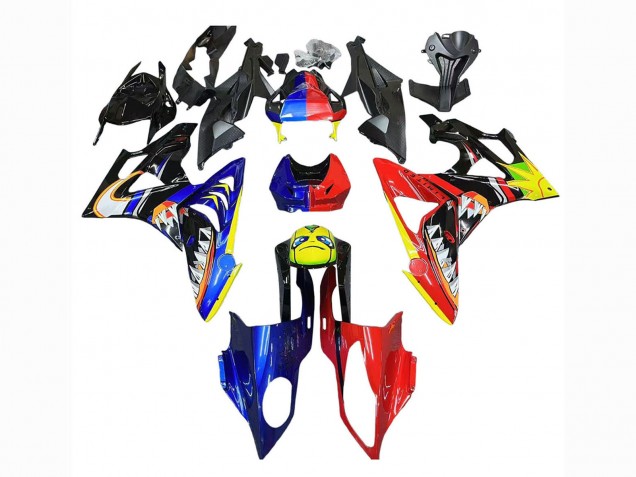 2009-2014 Red Blue Yellow Shark BMW S1000RR Motorcycle Fairings