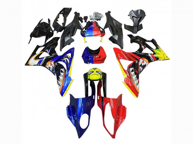 2009-2014 Red Blue Yellow Shark BMW S1000RR Motorcycle Fairings