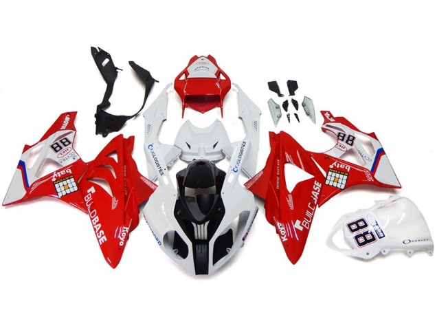 2009-2014 White Red BMW S1000RR Motorcycle Fairings